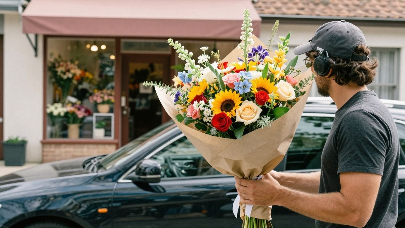 Using a convenient click and collect flower service in Altona